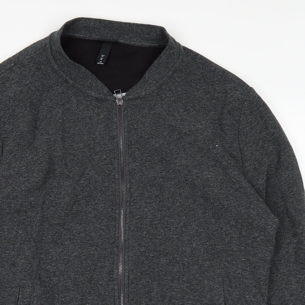 H&M Mens Grey   Full Zip Jumper Size XL
