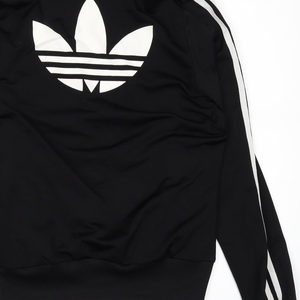adidas Womens Black   Full Zip Jumper Size 10