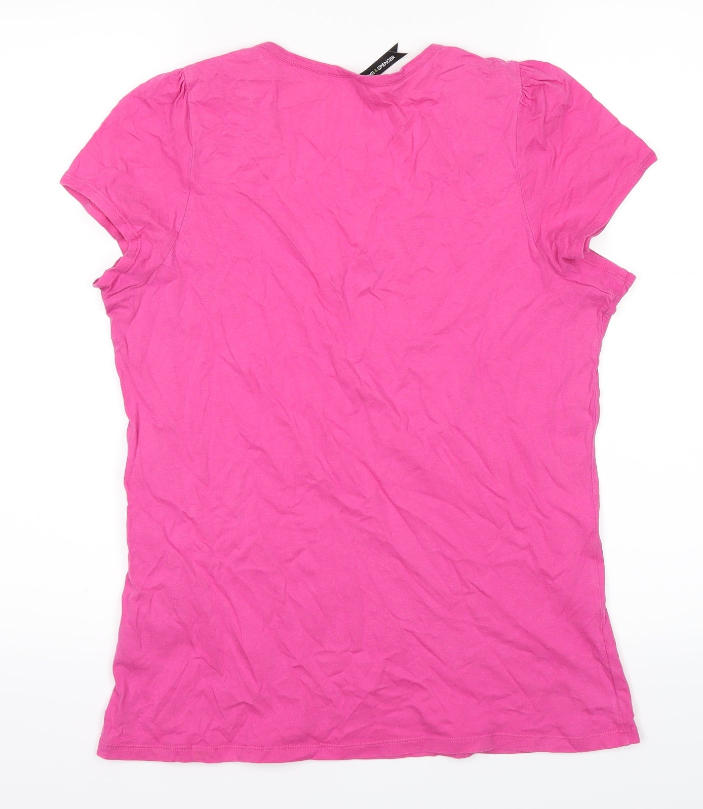 Marks and Spencer Womens Pink   Basic T-Shirt Size 14