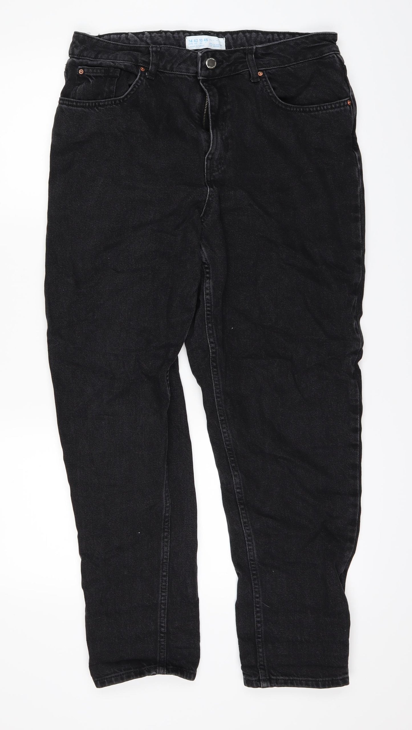Primark Womens Black   Straight Jeans Size 14 L27 in