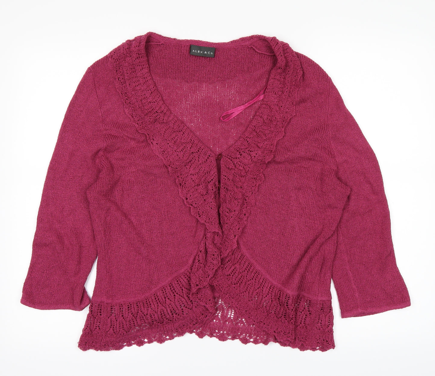 alex &CO Womens Pink   Cardigan Jumper Size 18