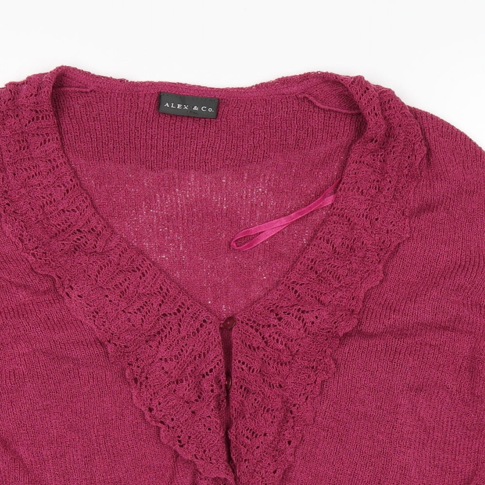 alex &CO Womens Pink   Cardigan Jumper Size 18