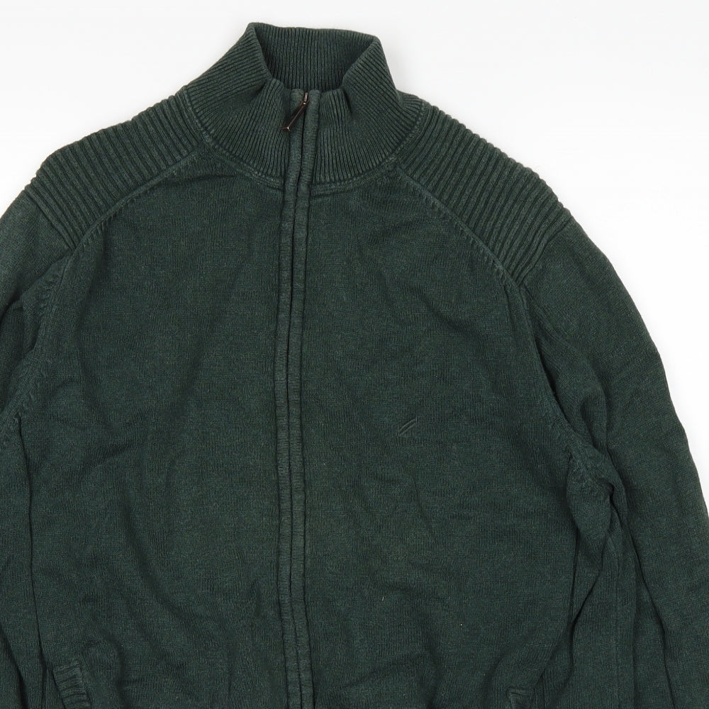 Daniel Hechter Mens Green   Full Zip Jumper Size M