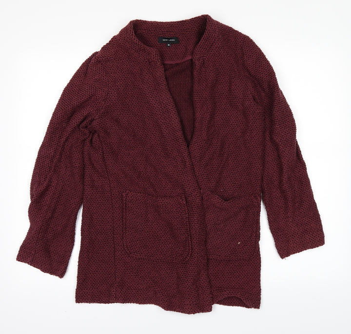 New Look Womens Red Cardigan Jumper Size 10