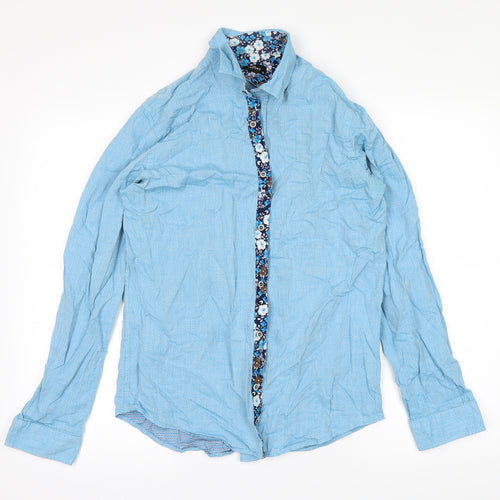 tudors Mens Blue    Dress Shirt Size M