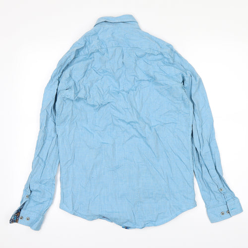 tudors Mens Blue    Dress Shirt Size M