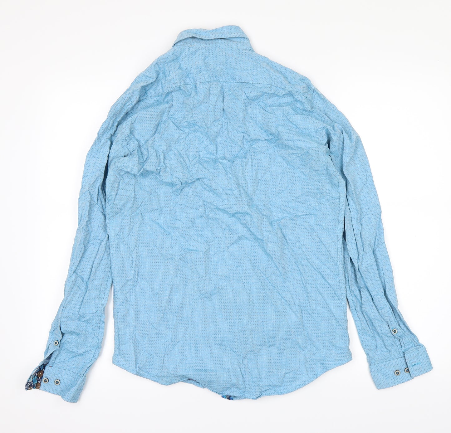 tudors Mens Blue    Dress Shirt Size M