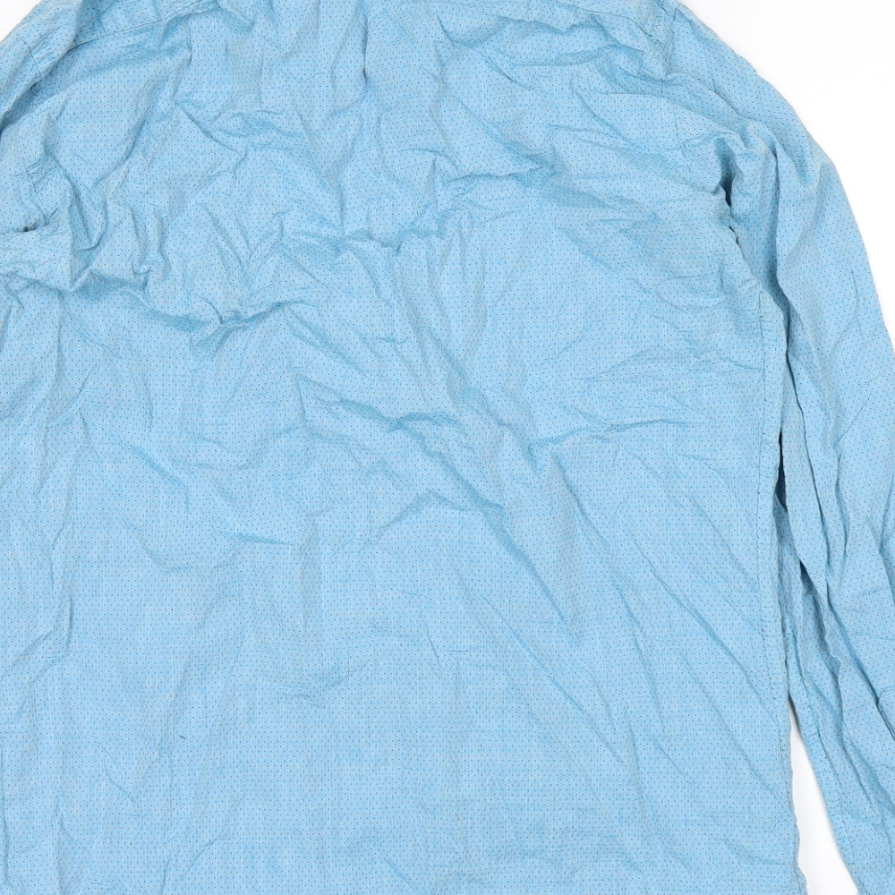 tudors Mens Blue    Dress Shirt Size M