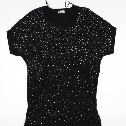 Tezenis Womens Black Polka Dot  Basic T-Shirt Size M