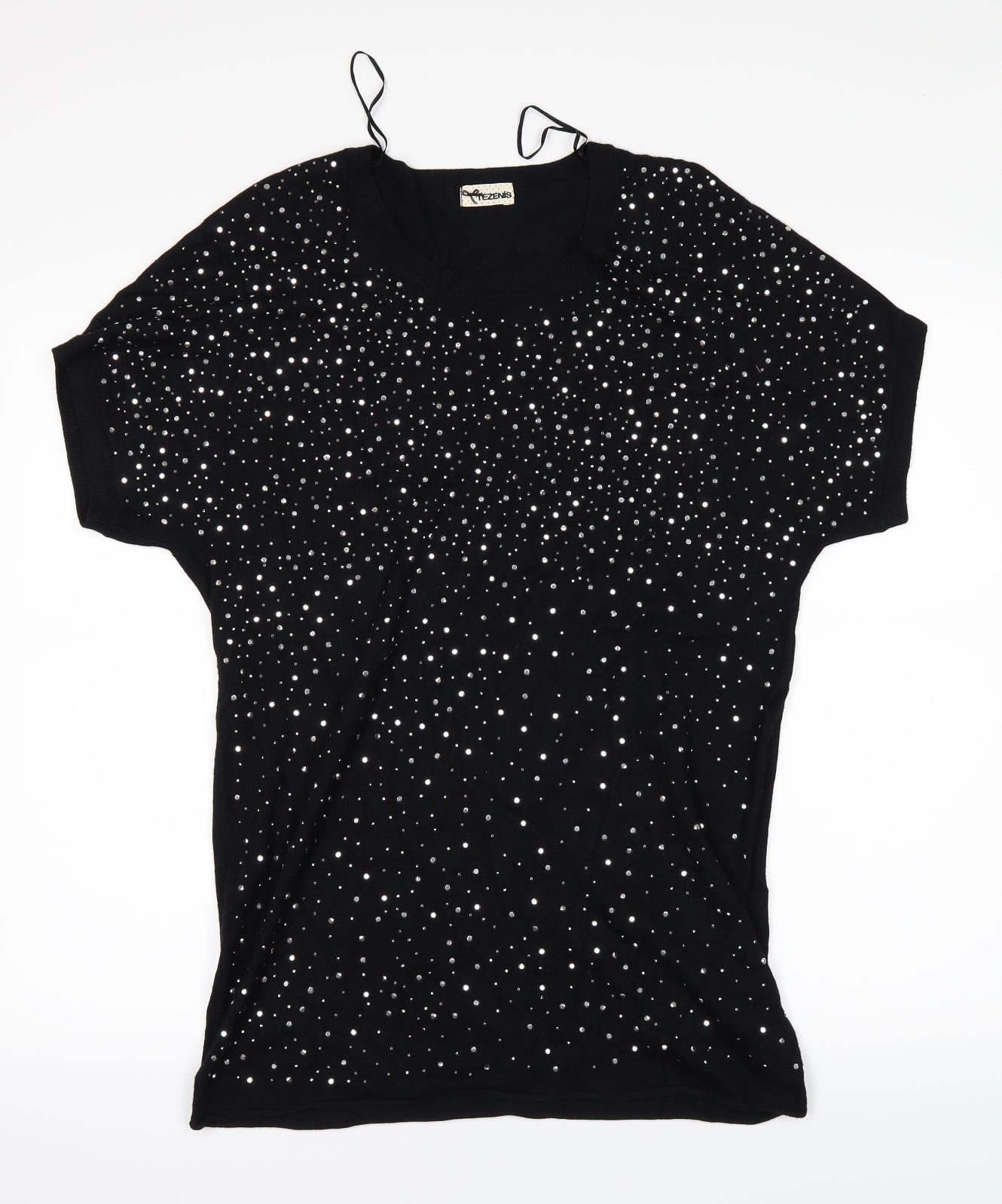 Tezenis Womens Black Polka Dot  Basic T-Shirt Size M
