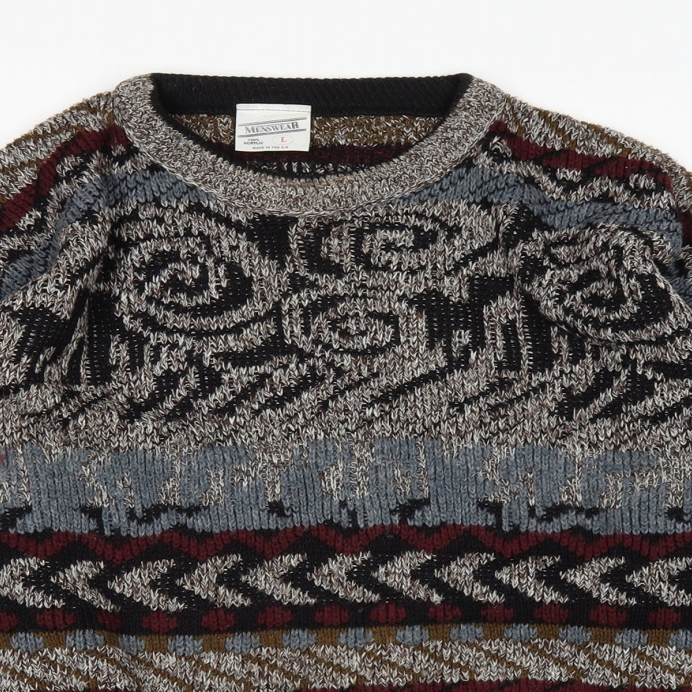 menswear Mens Brown   Pullover Jumper Size L