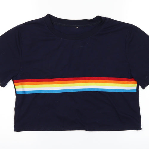 Preworn Womens Blue   Cropped T-Shirt Size M