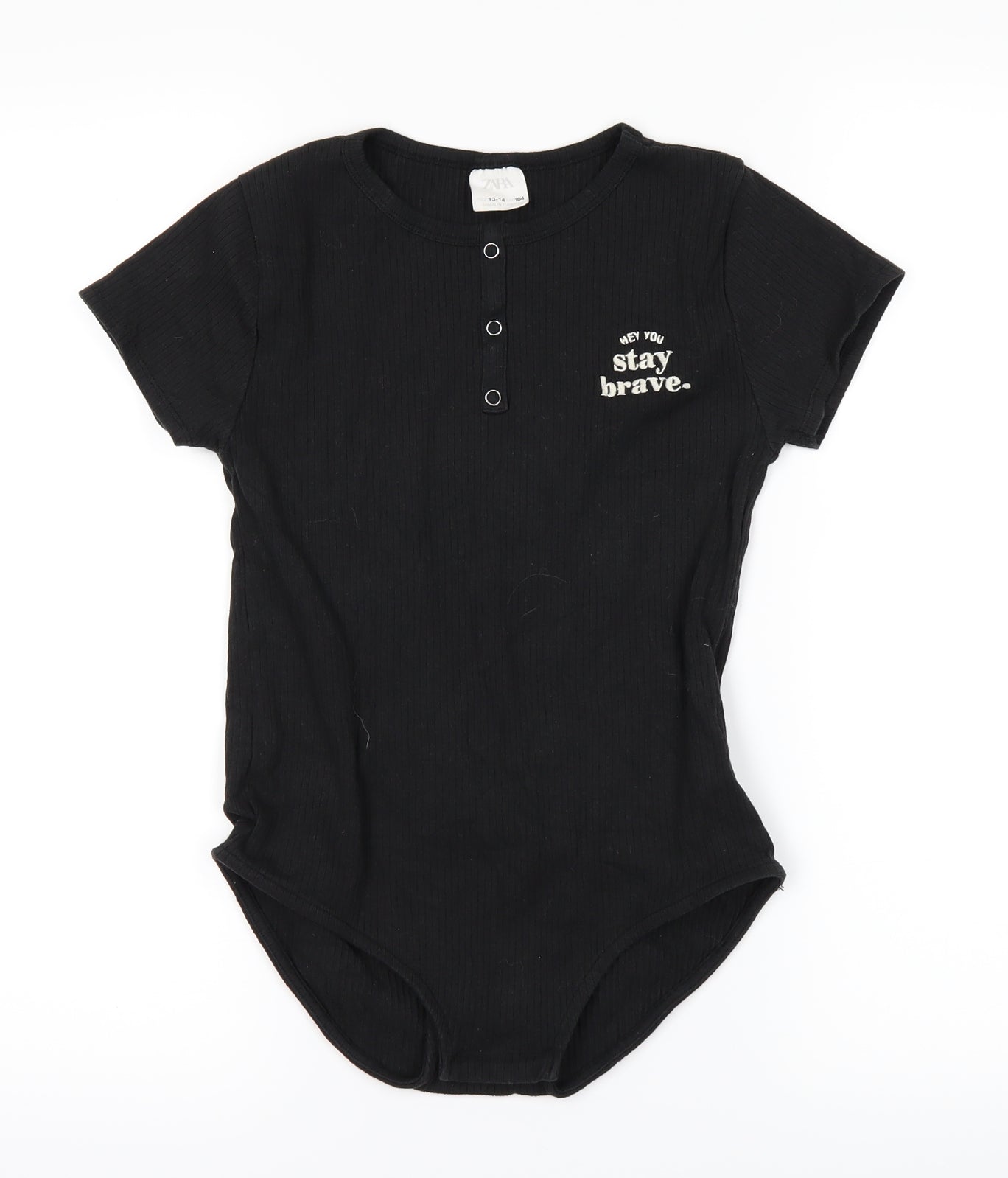 Zara Girls Black   Basic T-Shirt Size 13-14 Years