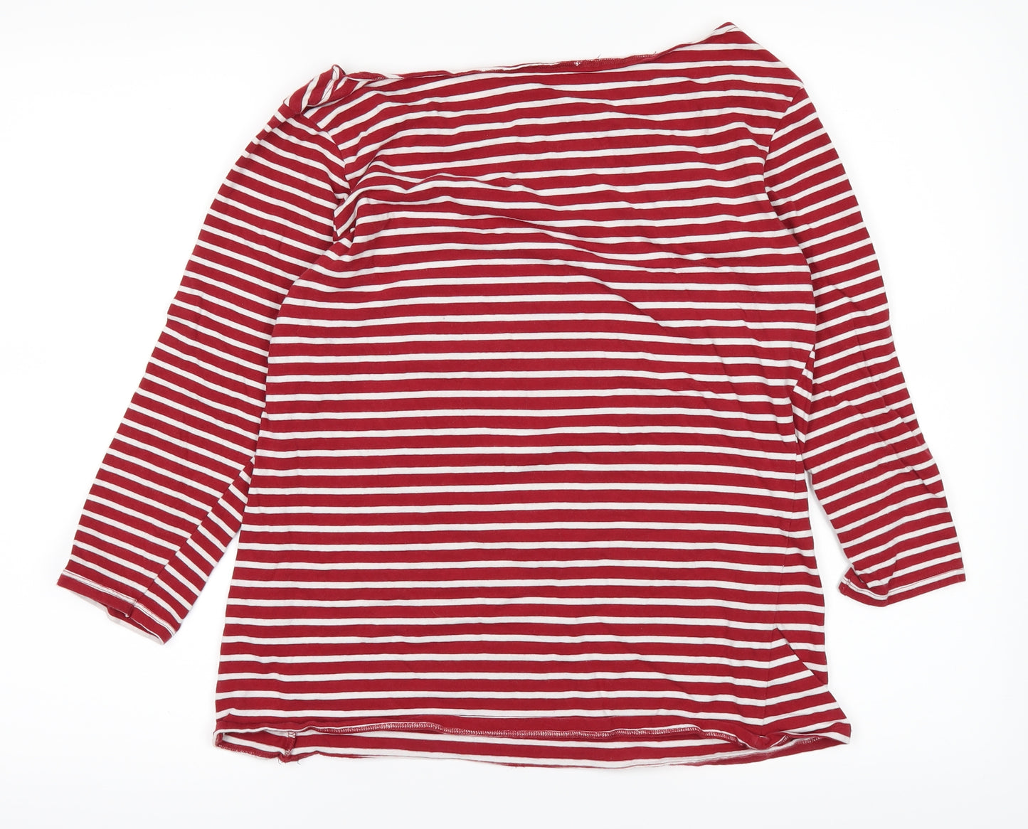 Primark Womens Red Striped  Basic T-Shirt Size 16