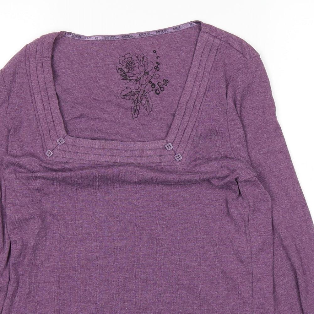 George Womens Purple   Basic T-Shirt Size 14