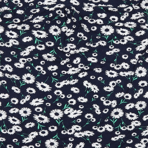 TU Womens Blue Floral  Basic T-Shirt Size 18