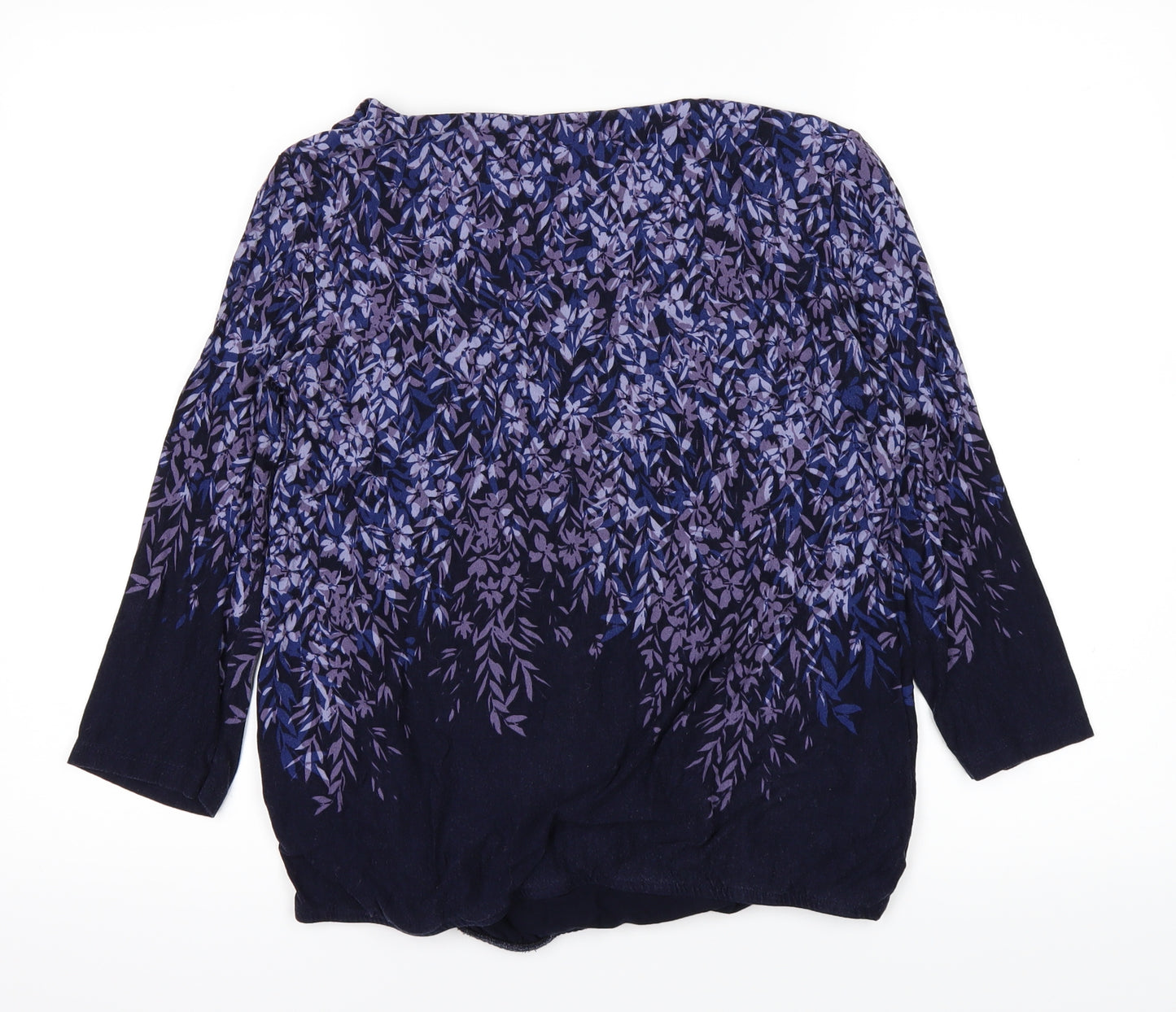 Marks and Spencer Womens Purple Floral  Basic T-Shirt Size 12