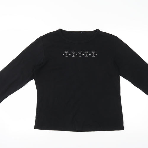 Debenhams Womens Black   Basic T-Shirt Size 16