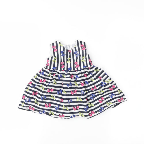 Early days Girls Black Striped  Fit & Flare  Size 3-6 Months