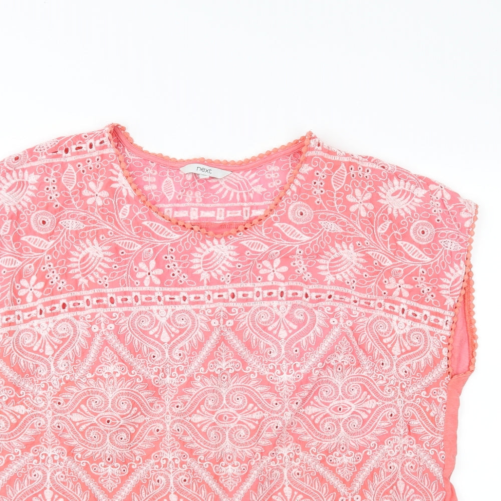 NEXT Womens Pink Floral  Basic T-Shirt Size 22