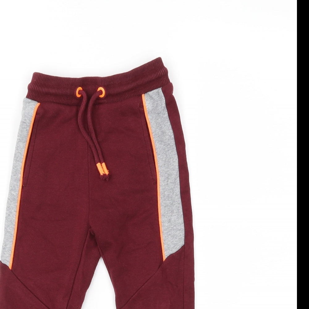 F&F Boys Red   Jogger Trousers Size 3-4 Years
