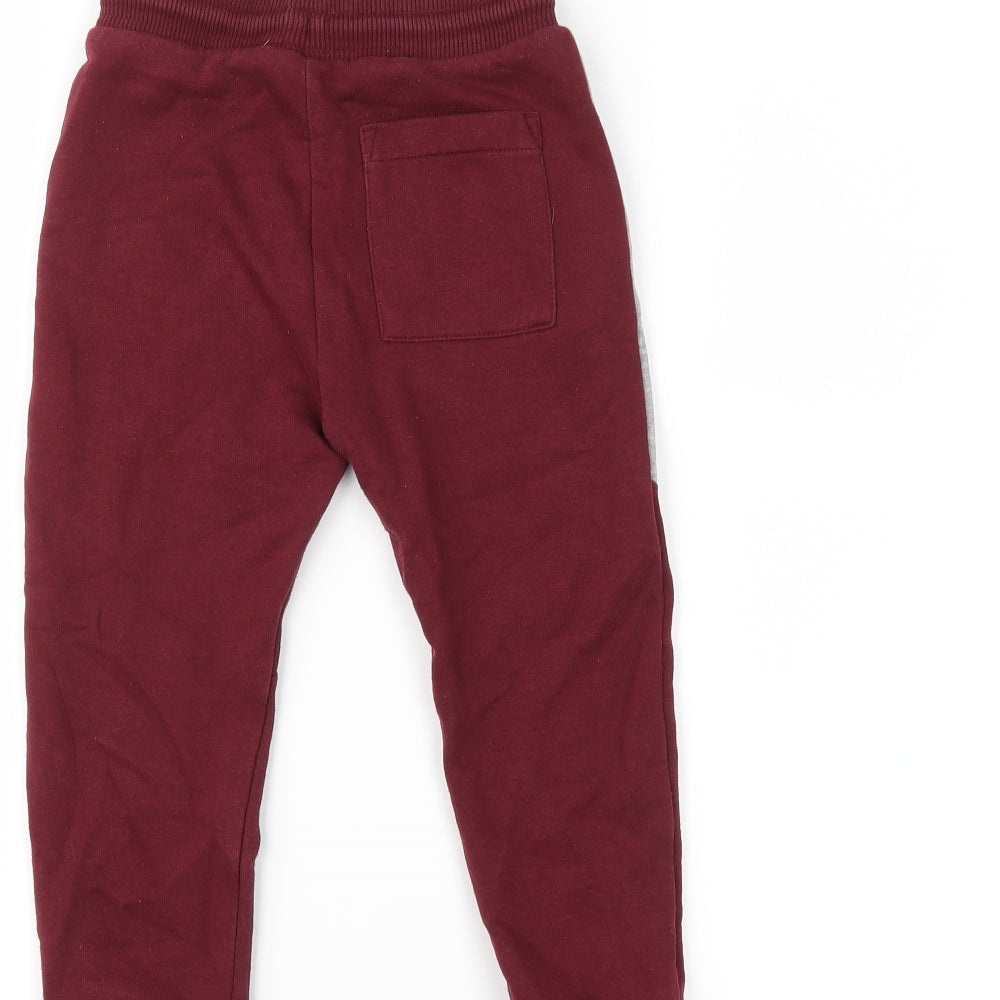 F&F Boys Red   Jogger Trousers Size 3-4 Years