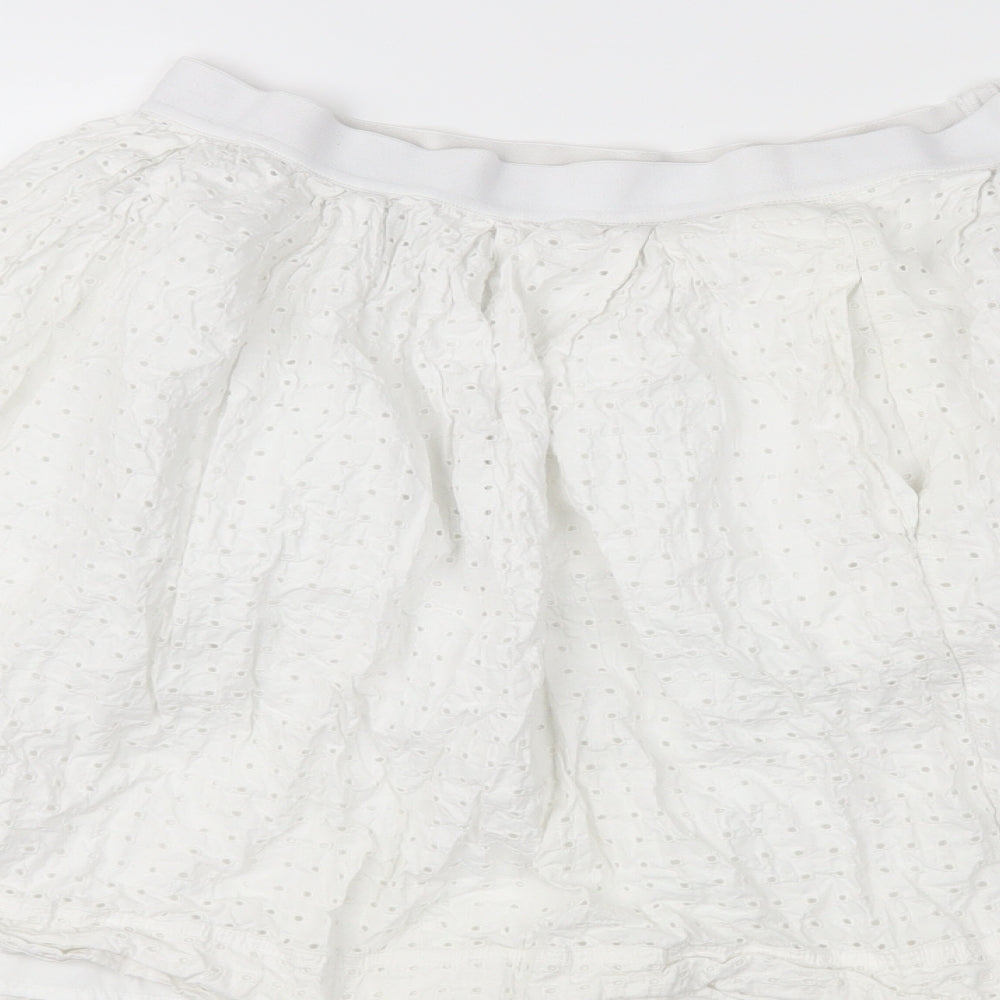 Uniqlo Womens White   Pettiskirt Skirt Size L