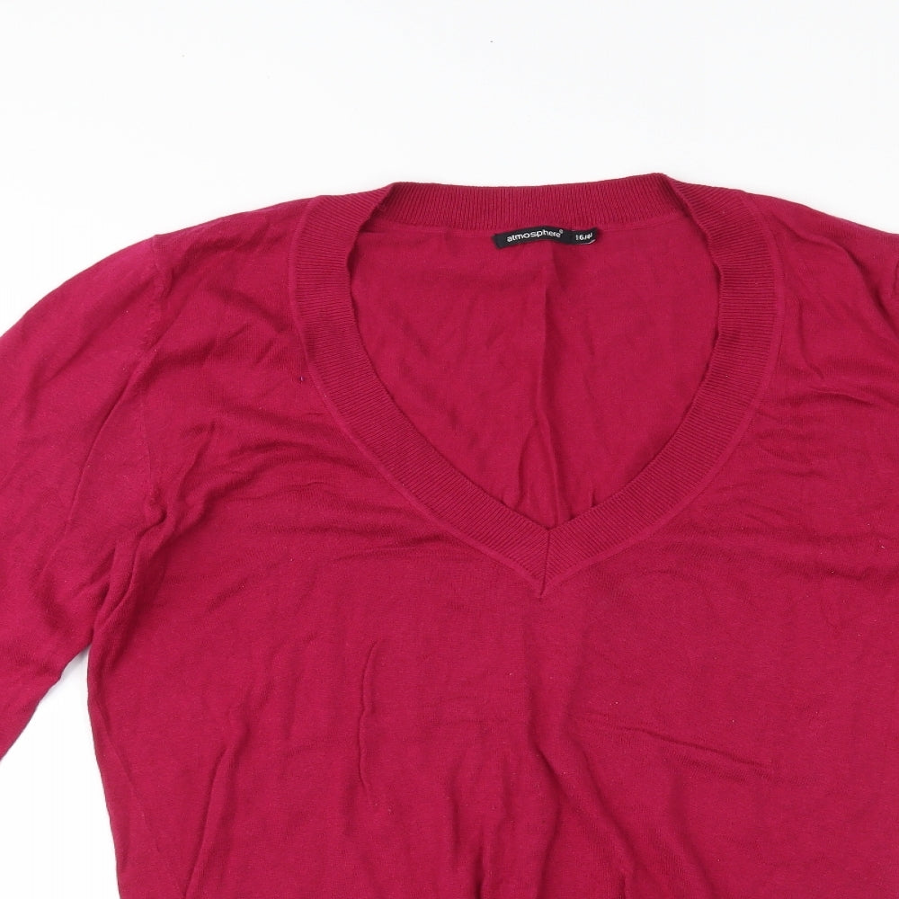 Atmosphere Womens Pink   Basic T-Shirt Size 16