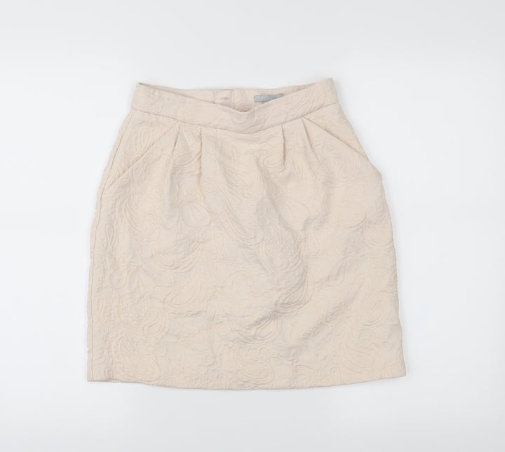 H&M Womens Pink Paisley A-Line Skirt Size 6