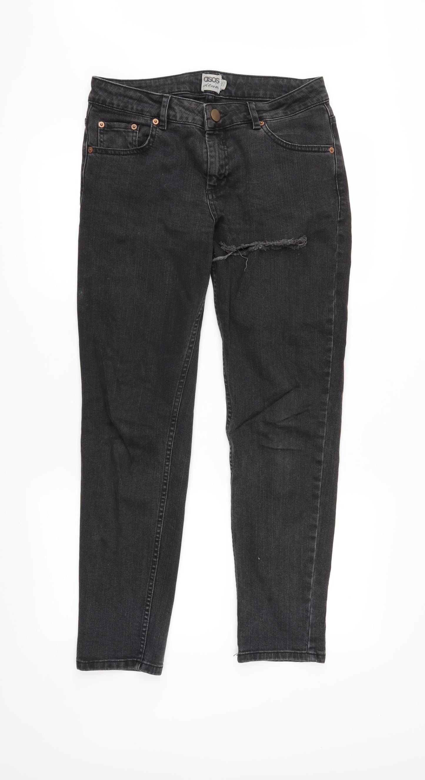 ASOS Mens Black   Straight Jeans Size 28 L32 in