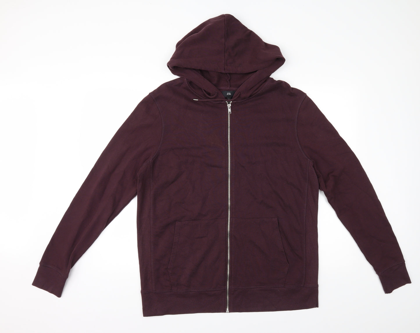River Island Mens Purple   Full Zip Hoodie Size XL