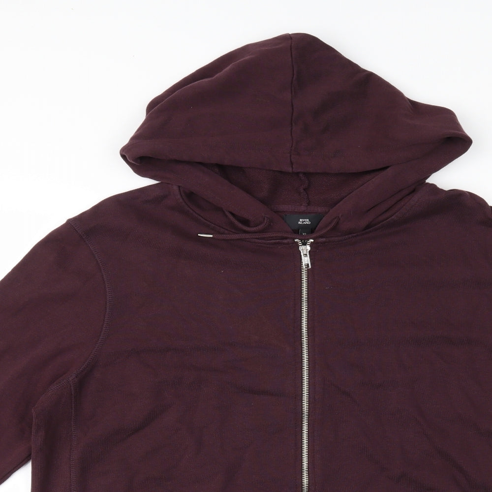 River Island Mens Purple   Full Zip Hoodie Size XL