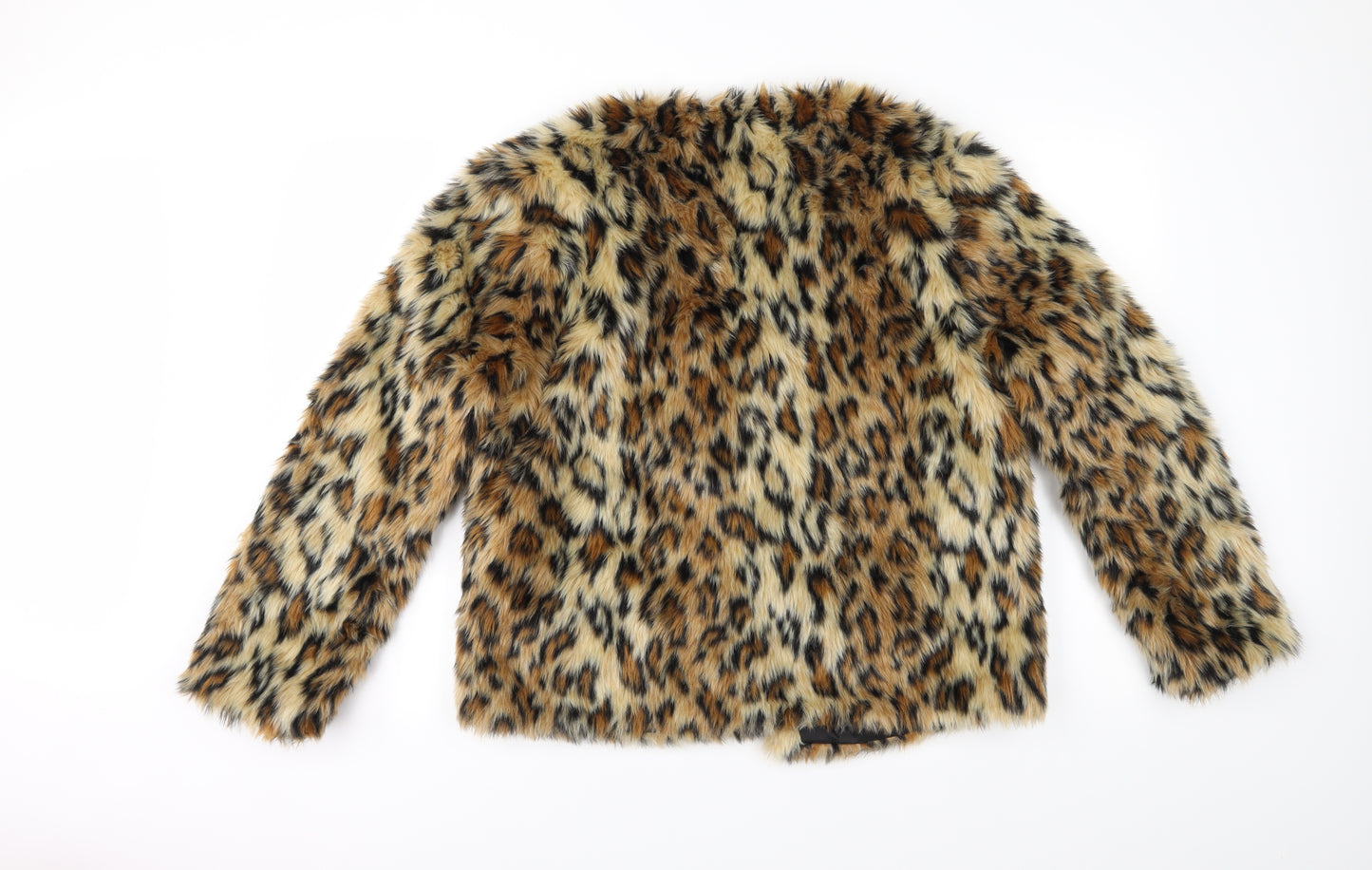 Primark Womens Brown Animal Print  Jacket Coat Size 14