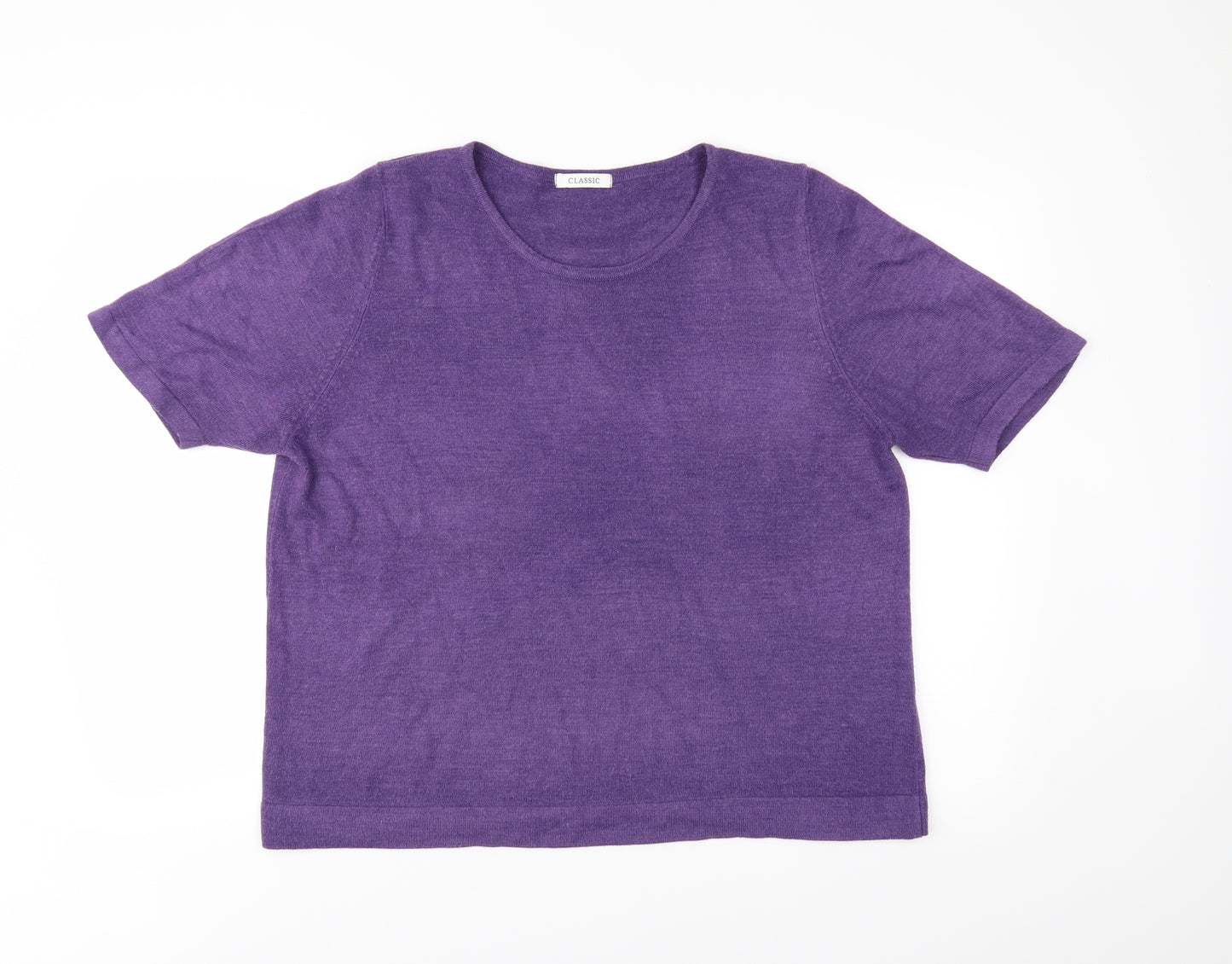 M&S Womens Purple   Basic T-Shirt Size 20