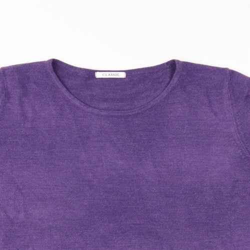 M&S Womens Purple   Basic T-Shirt Size 20
