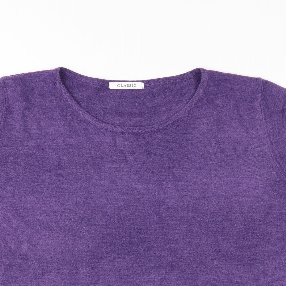 M&S Womens Purple   Basic T-Shirt Size 20