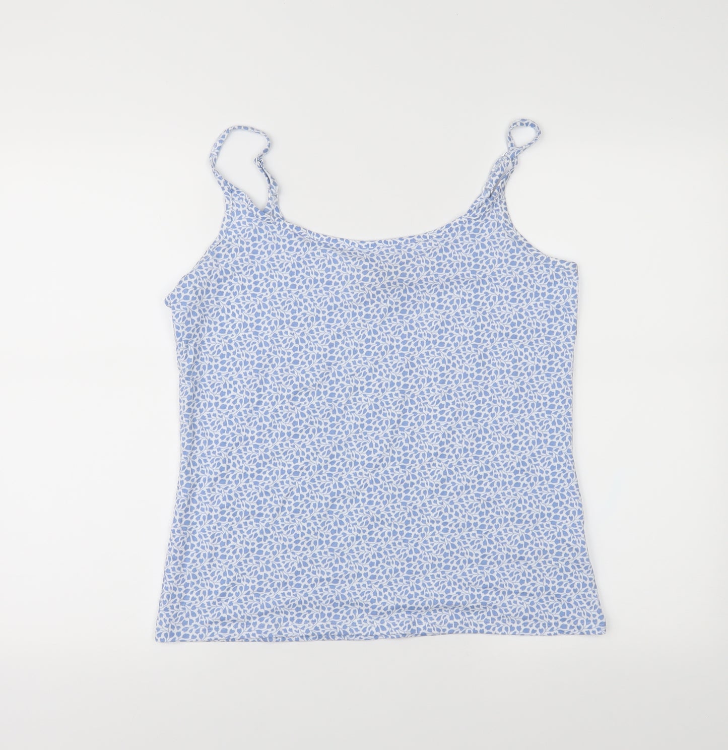 M&S Womens Blue Floral  Basic Tank Size 14