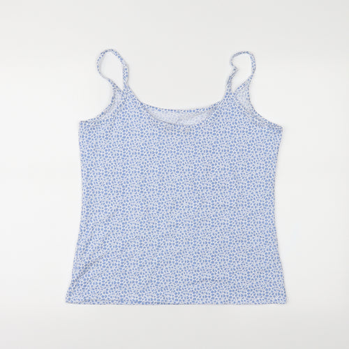 M&S Womens Blue Floral  Basic Tank Size 14