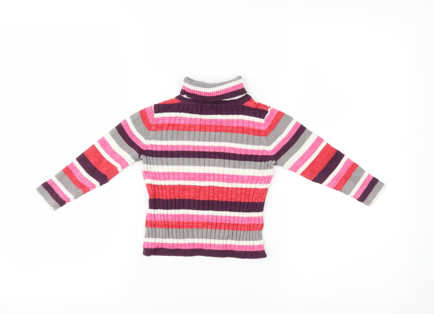 George Girls Orange Striped  Pullover Jumper Size 12-18 Months