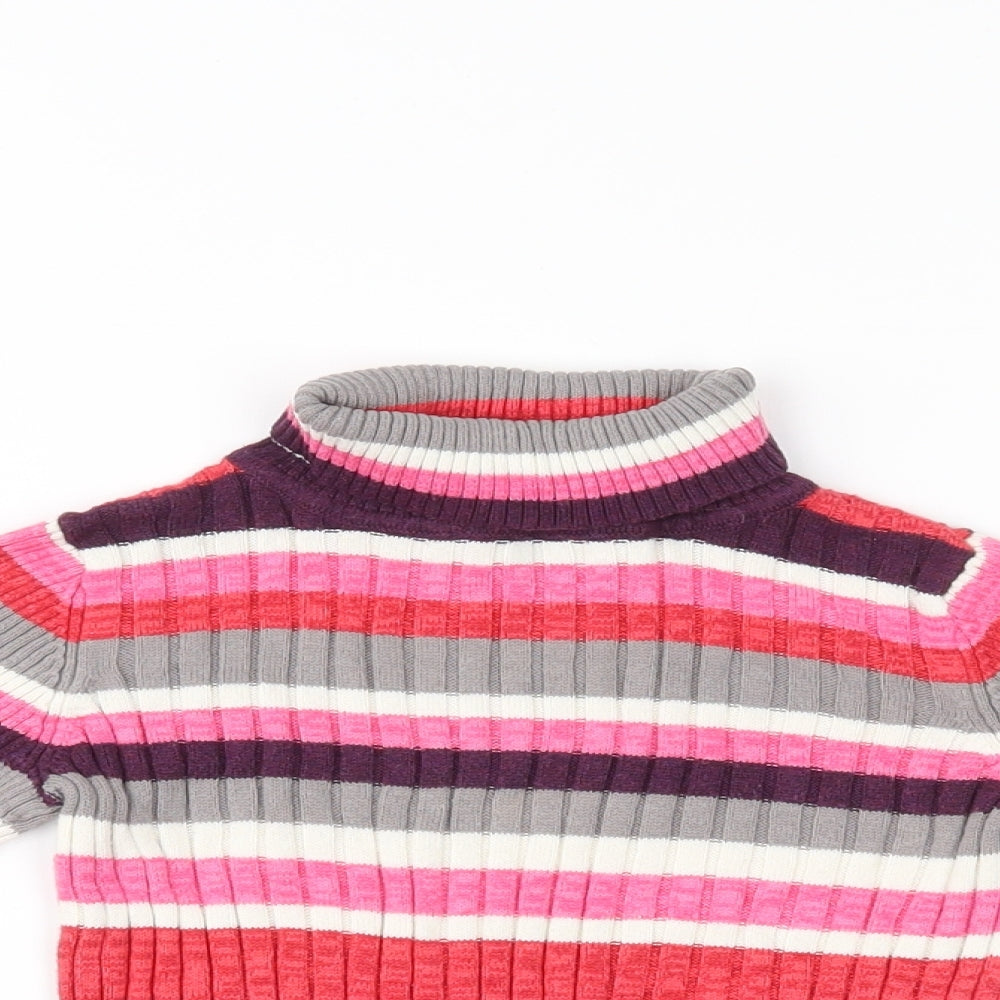 George Girls Orange Striped  Pullover Jumper Size 12-18 Months
