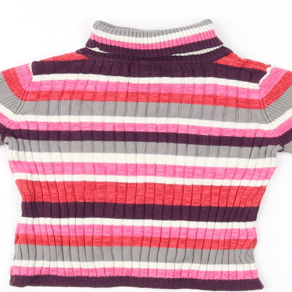George Girls Orange Striped  Pullover Jumper Size 12-18 Months