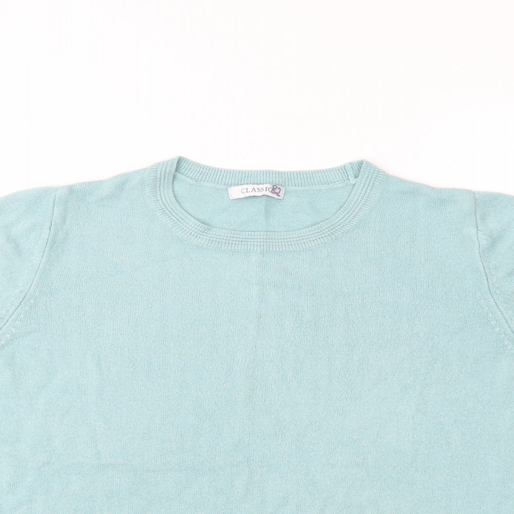 M&S Womens Blue   Basic T-Shirt Size 14