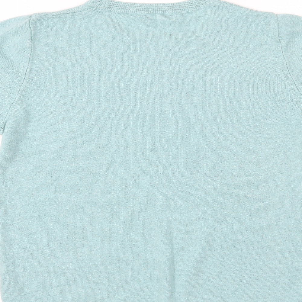 M&S Womens Blue   Basic T-Shirt Size 14