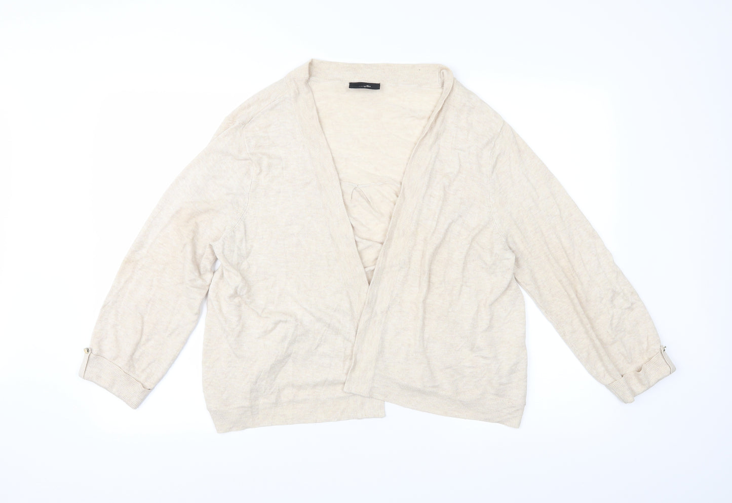 Wallis Womens Beige   Cardigan Jumper Size L