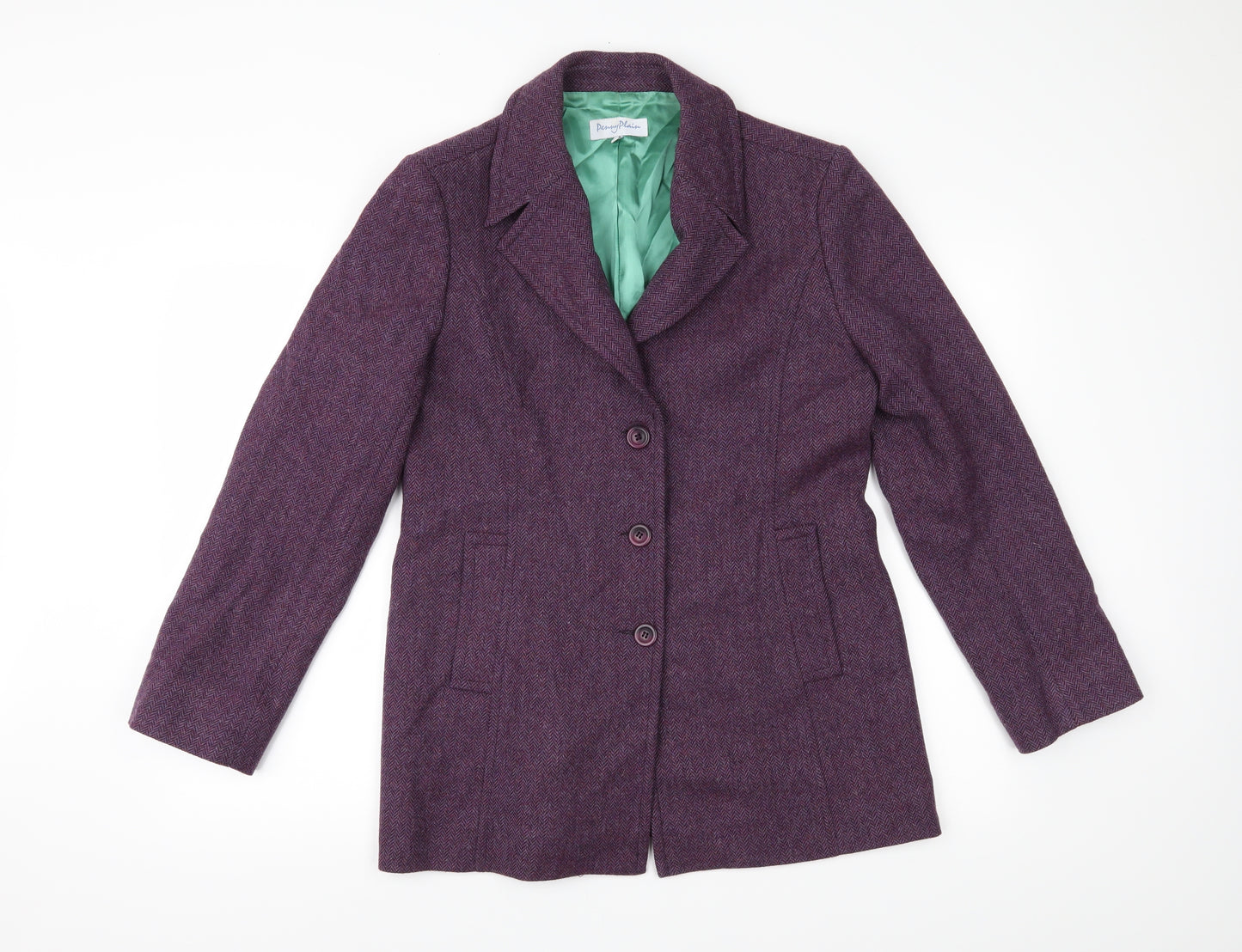 Penny Plain Womens Purple   Jacket Coat Size 10
