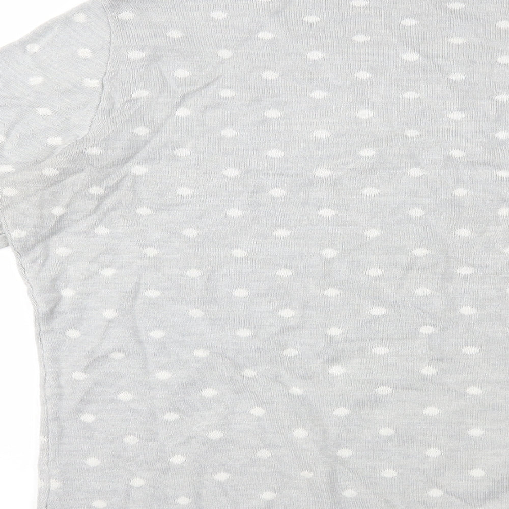 Preworn Womens Grey Polka Dot  Pullover Jumper Size 16