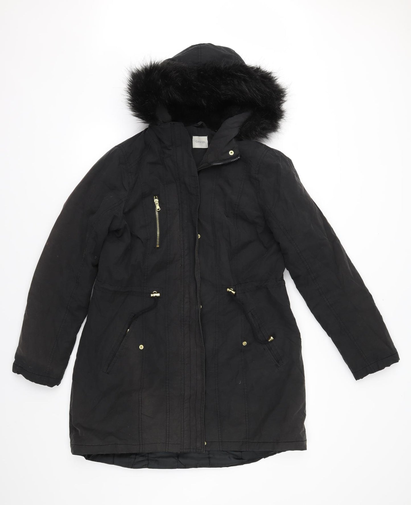 George Womens Black   Jacket Coat Size 12