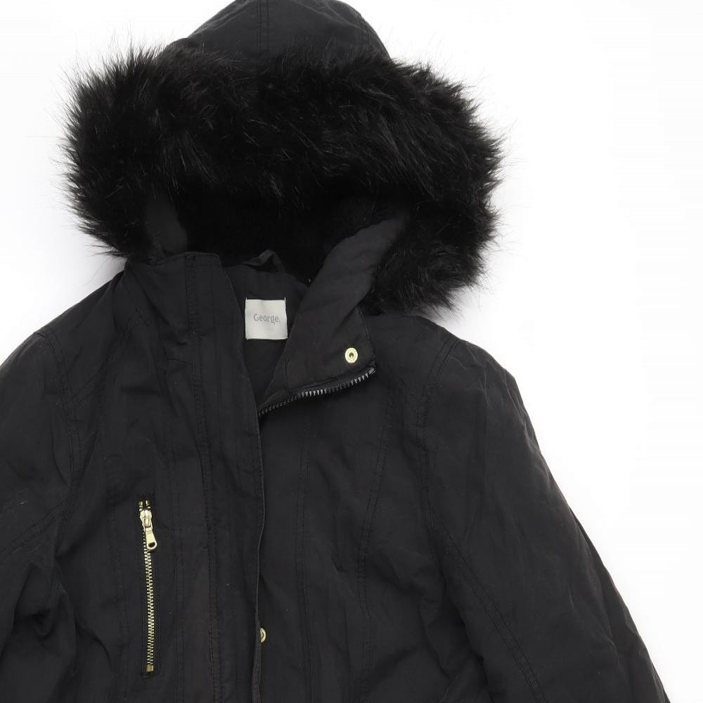 George Womens Black   Jacket Coat Size 12