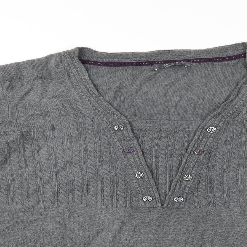 M&S Womens Grey   Pullover Jumper Size 18