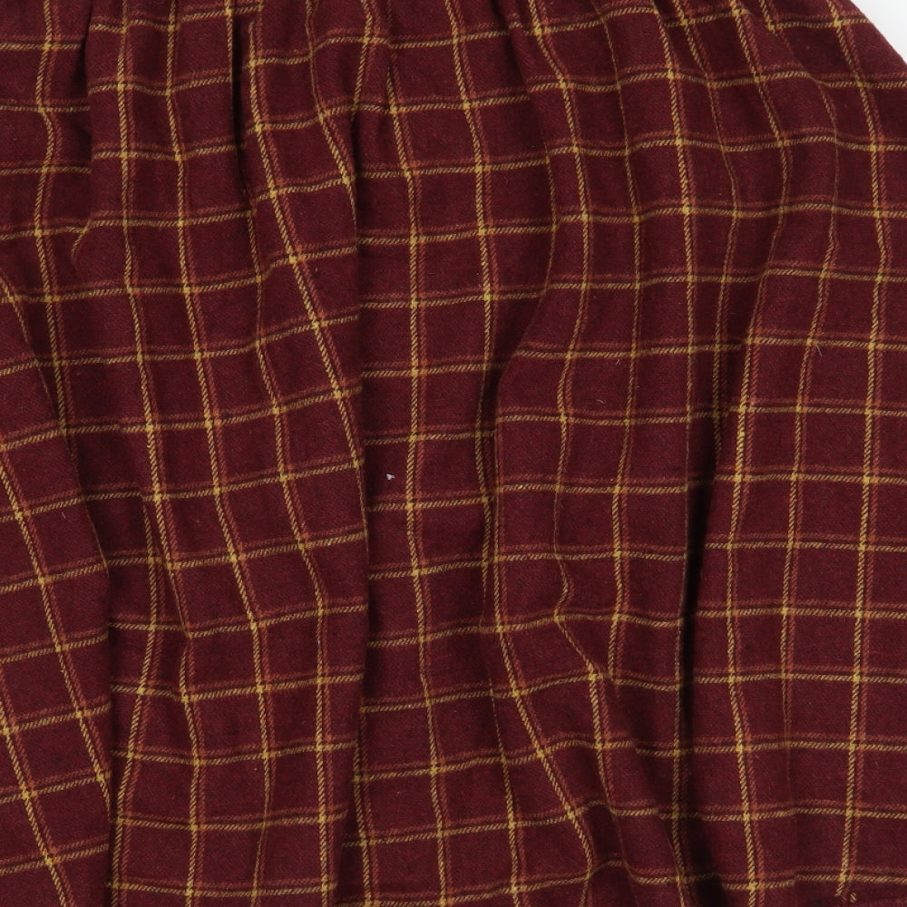 Lindy Bop Womens Red Check  A-Line Skirt Size 12